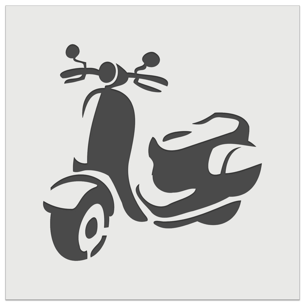 Moped Motor Scooter Motorcycle Vehicle Wall Cookie DIY Craft Reusable Stencil