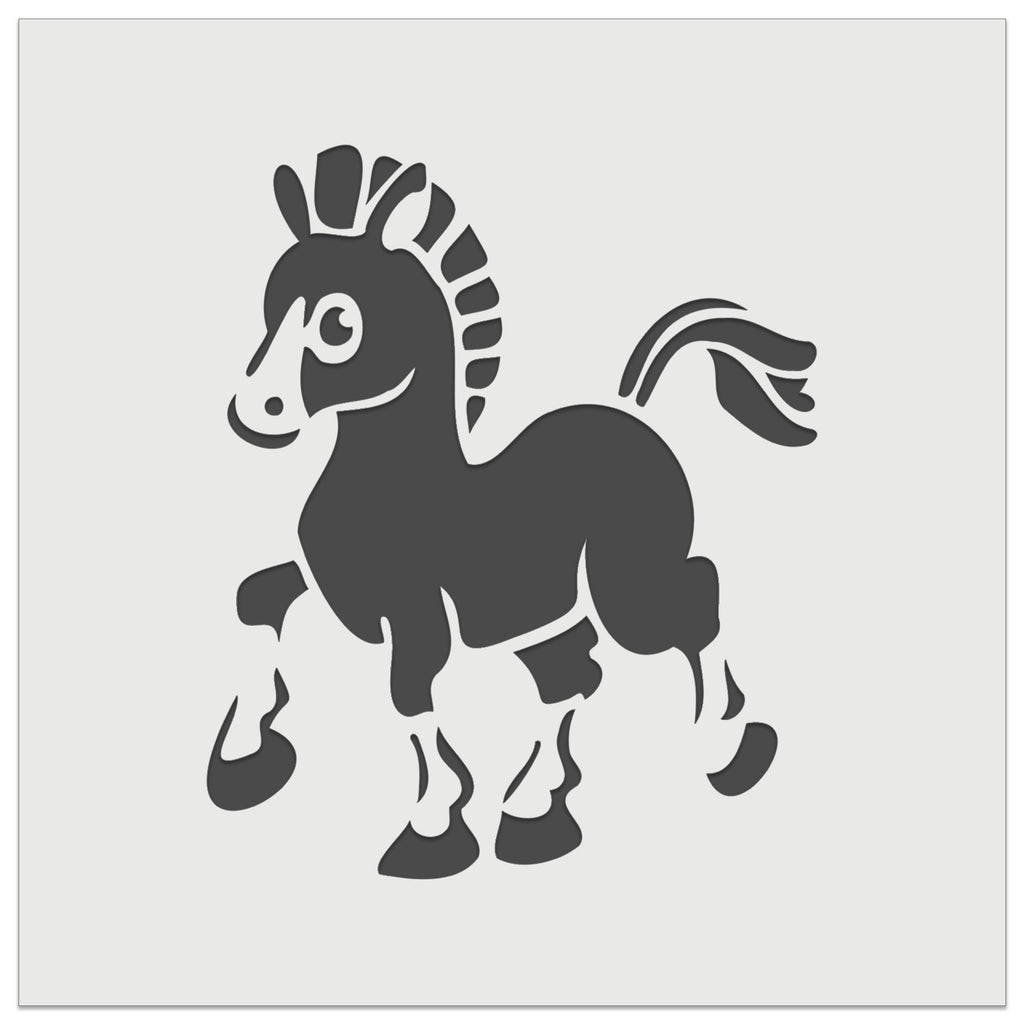 Prancing Pony Horse Mule Wall Cookie DIY Craft Reusable Stencil