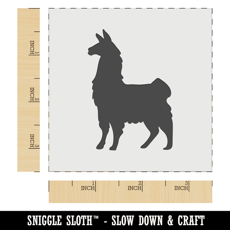 Proud Wooly Llama Standing Silhouette Wall Cookie DIY Craft Reusable Stencil