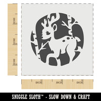 Reindeer in Birch Forest with Trees Wall Cookie DIY Craft Reusable Stencil