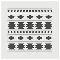 Repeating Southwestern Diamond Triangle Pattern Wall Cookie DIY Craft Reusable Stencil