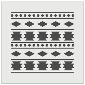 Repeating Southwestern Diamond Triangle Pattern Wall Cookie DIY Craft Reusable Stencil