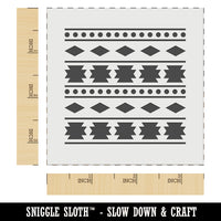 Repeating Southwestern Diamond Triangle Pattern Wall Cookie DIY Craft Reusable Stencil