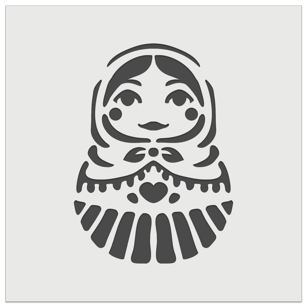 Russian Nesting Doll Matroyshka Babushka Wall Cookie DIY Craft Reusable Stencil