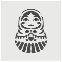 Russian Nesting Doll Matroyshka Babushka Wall Cookie DIY Craft Reusable Stencil