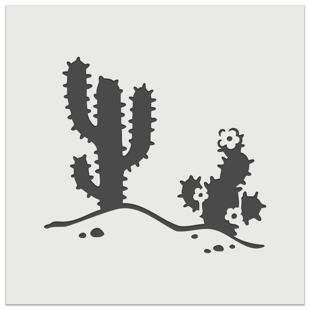 Saguaro Cactus Succulent Desert Southwest Wall Cookie DIY Craft Reusable Stencil