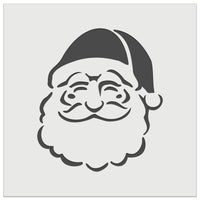 Santa Claus Head with Big Bushy Beard Christmas Holiday Wall Cookie DIY Craft Reusable Stencil