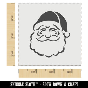 Santa Claus Head with Big Bushy Beard Christmas Holiday Wall Cookie DIY Craft Reusable Stencil