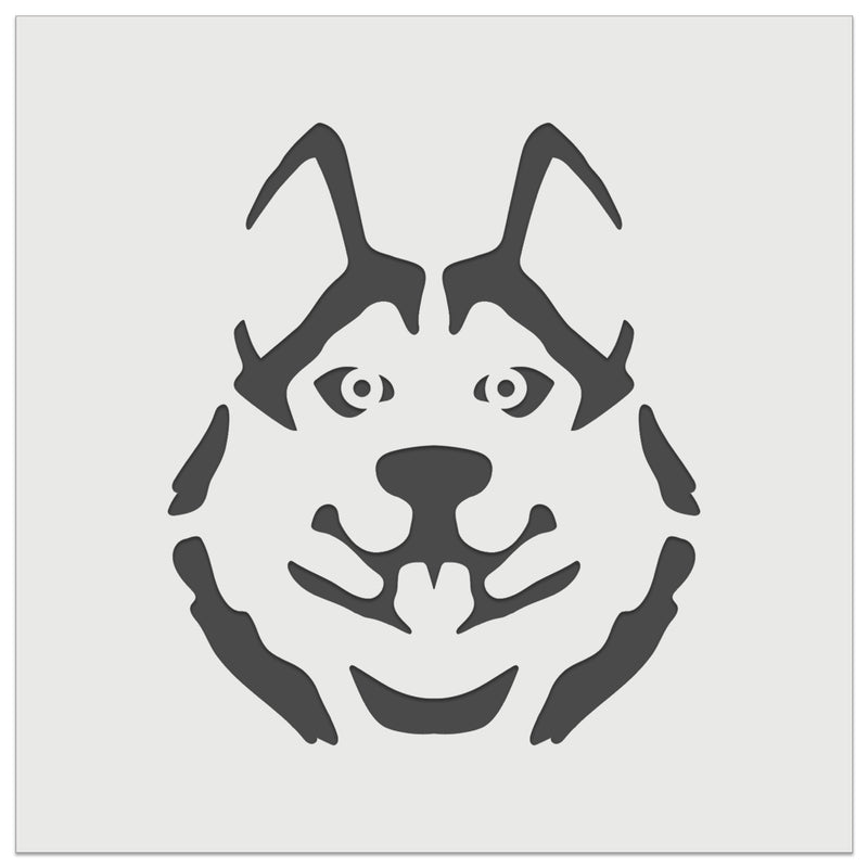 Siberian Husky Dog Face Wall Cookie DIY Craft Reusable Stencil