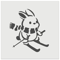 Ski Rabbit Bunny Slopes Snow Rabbit Wall Cookie DIY Craft Reusable Stencil