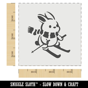 Ski Rabbit Bunny Slopes Snow Rabbit Wall Cookie DIY Craft Reusable Stencil