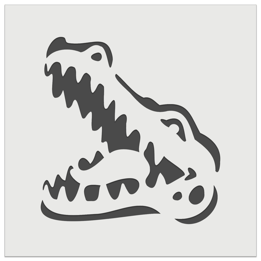 Smiling Toothy Crocodile Alligator Chomp Wall Cookie DIY Craft Reusable Stencil