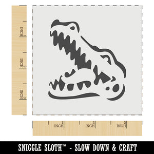 Smiling Toothy Crocodile Alligator Chomp Wall Cookie DIY Craft Reusable Stencil