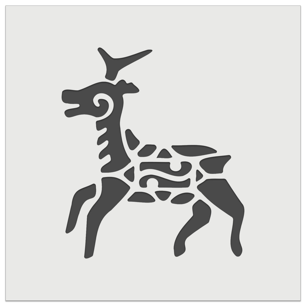 Southwestern Style Tribal Deer Antelope Wall Cookie DIY Craft Reusable Stencil