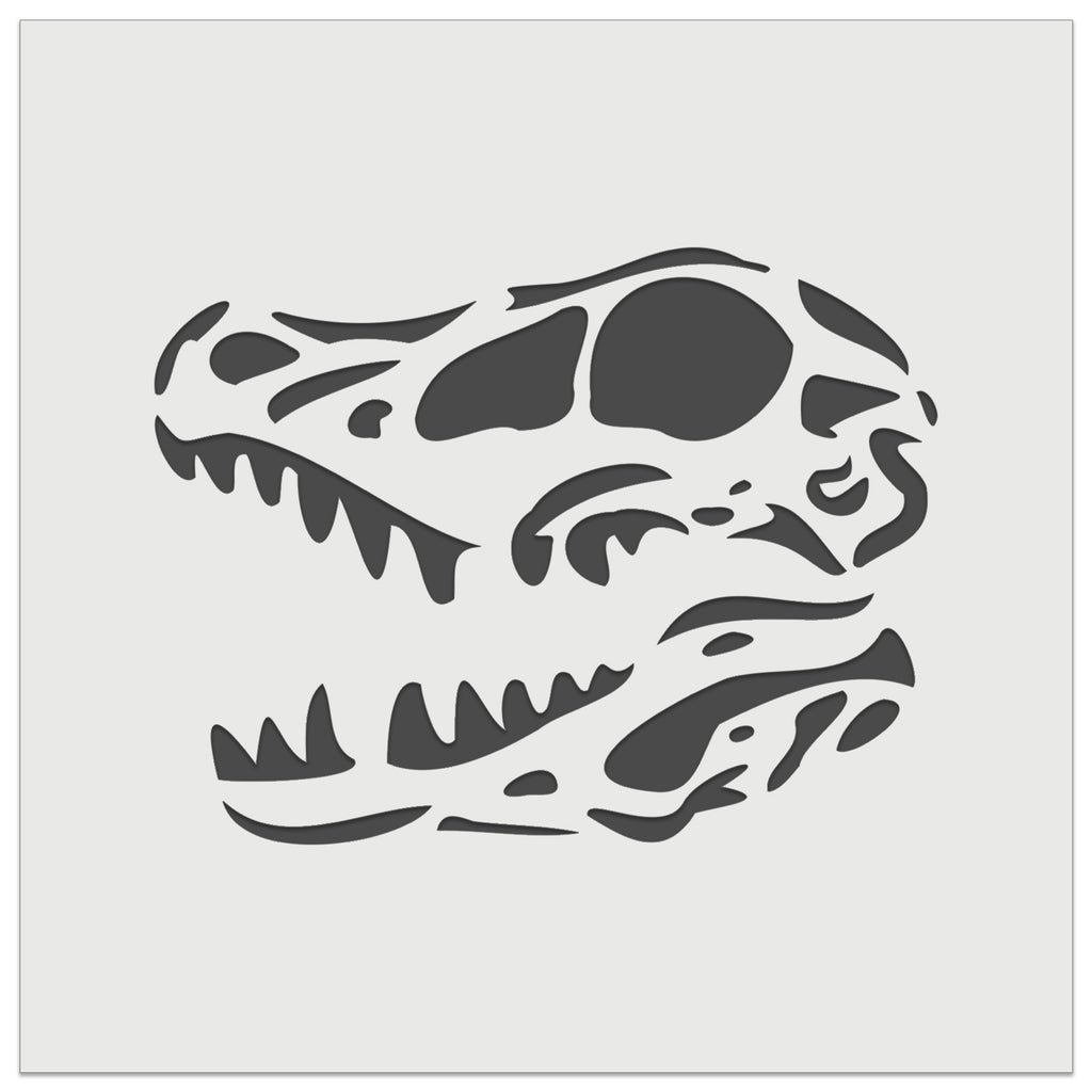 Velociraptor Skull Dinosaur Fossil Bone Wall Cookie DIY Craft Reusable Stencil