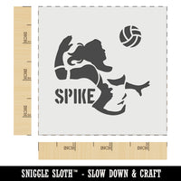 Volleyball Woman Spike Sports Move Wall Cookie DIY Craft Reusable Stencil