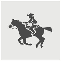 Wild Western Cowboy Riding on Horse Wall Cookie DIY Craft Reusable Stencil