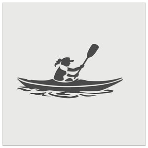 Woman Paddling Kayak Side View Wall Cookie DIY Craft Reusable Stencil