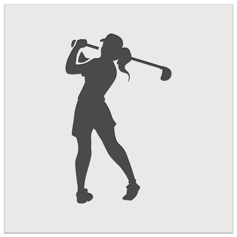 Woman Swinging Golf Club Wall Cookie DIY Craft Reusable Stencil