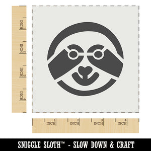 Sloth Face Wall Cookie DIY Craft Reusable Stencil