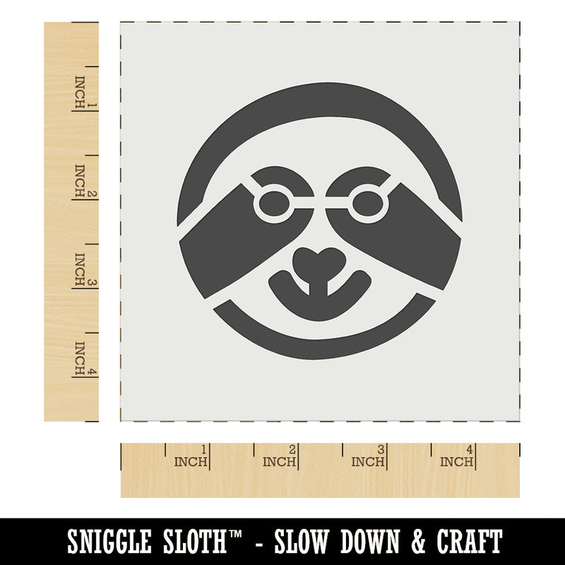 Sloth Face Wall Cookie DIY Craft Reusable Stencil