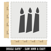 Birthday Candle Trio Solid Wall Cookie DIY Craft Reusable Stencil