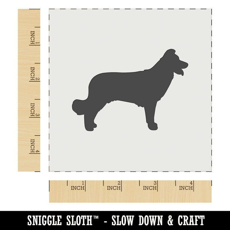 Border Collie Dog Solid Wall Cookie DIY Craft Reusable Stencil