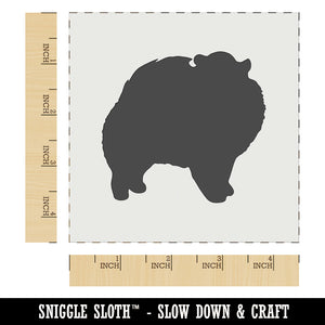 Pomeranian Dog Solid Wall Cookie DIY Craft Reusable Stencil