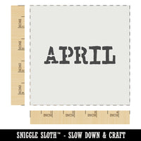 April Month Calendar Fun Text Wall Cookie DIY Craft Reusable Stencil