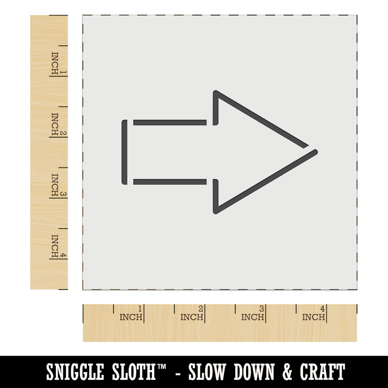Arrow Rounded Corners Outline Wall Cookie DIY Craft Reusable Stencil