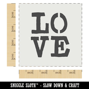Love Text Stacked Wall Cookie DIY Craft Reusable Stencil