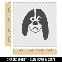 Bored Basset Hound Face Wall Cookie DIY Craft Reusable Stencil