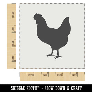 Chicken Standing Solid Wall Cookie DIY Craft Reusable Stencil