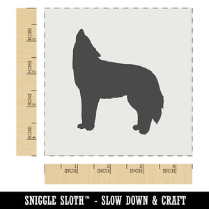 Howling Wolf Solid Wall Cookie DIY Craft Reusable Stencil