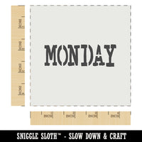 Monday Text Wall Cookie DIY Craft Reusable Stencil