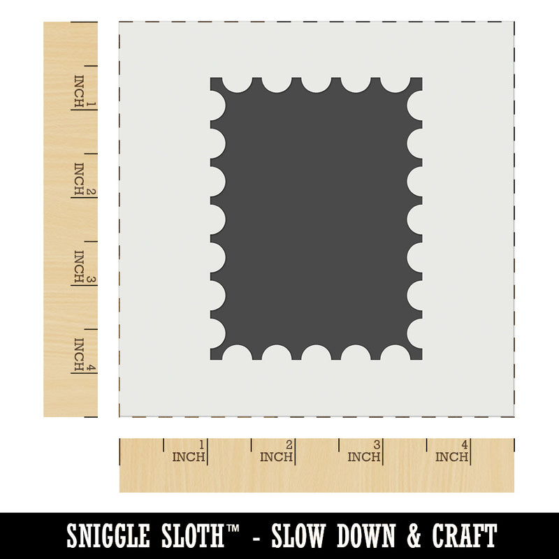 Postage Stamp Border Wall Cookie DIY Craft Reusable Stencil