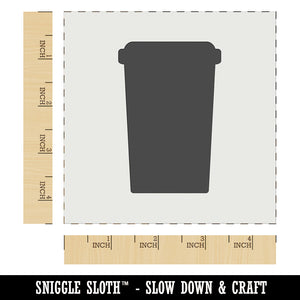 Travel Coffee Cup Mug Solid Wall Cookie DIY Craft Reusable Stencil