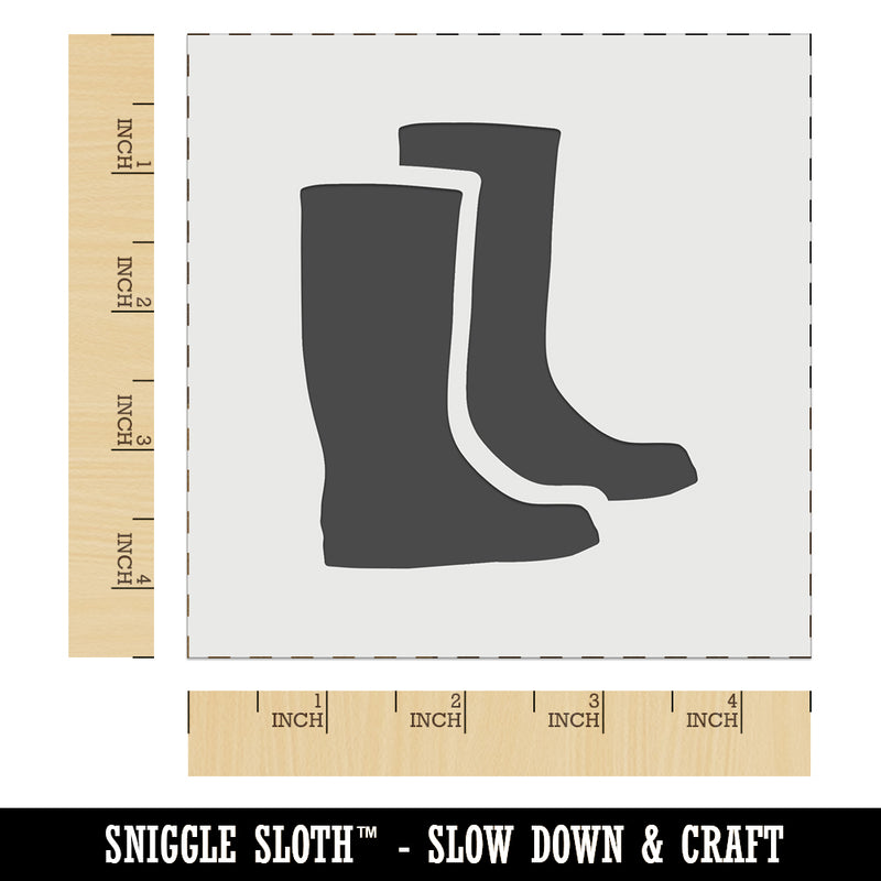 Rain Boots Solid Wall Cookie DIY Craft Reusable Stencil