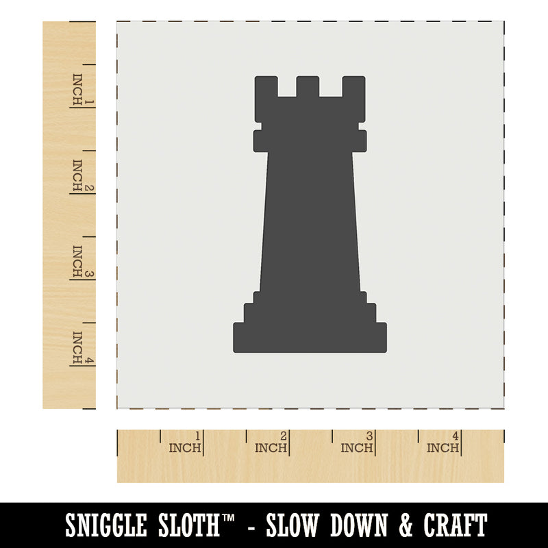 Chess Rook Piece Wall Cookie DIY Craft Reusable Stencil