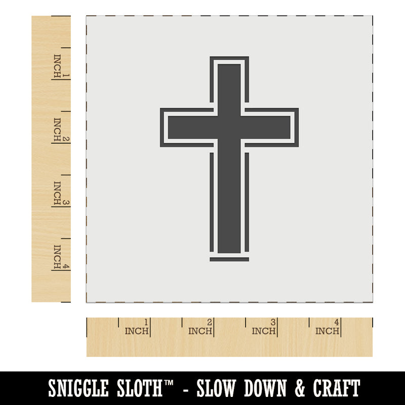 Cross with Outline Christian Wall Cookie DIY Craft Reusable Stencil