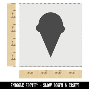 Ice Cream Cone Solid Wall Cookie DIY Craft Reusable Stencil