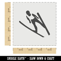 Ski Jumping Jumper Wall Cookie DIY Craft Reusable Stencil