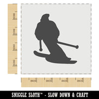 Skiing Skier Solid Wall Cookie DIY Craft Reusable Stencil