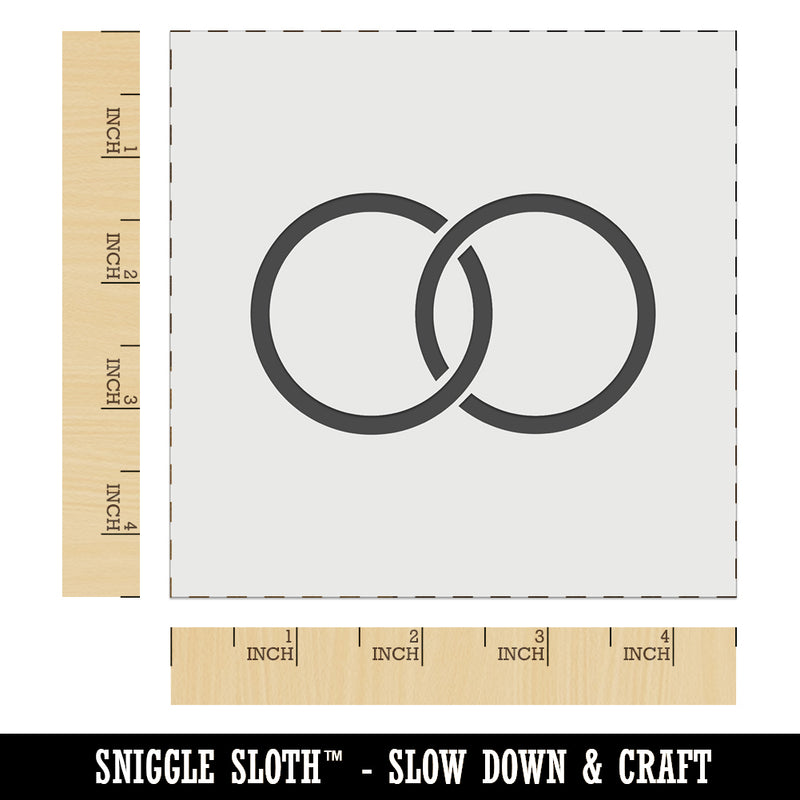 Wedding Rings Overlapping Wall Cookie DIY Craft Reusable Stencil