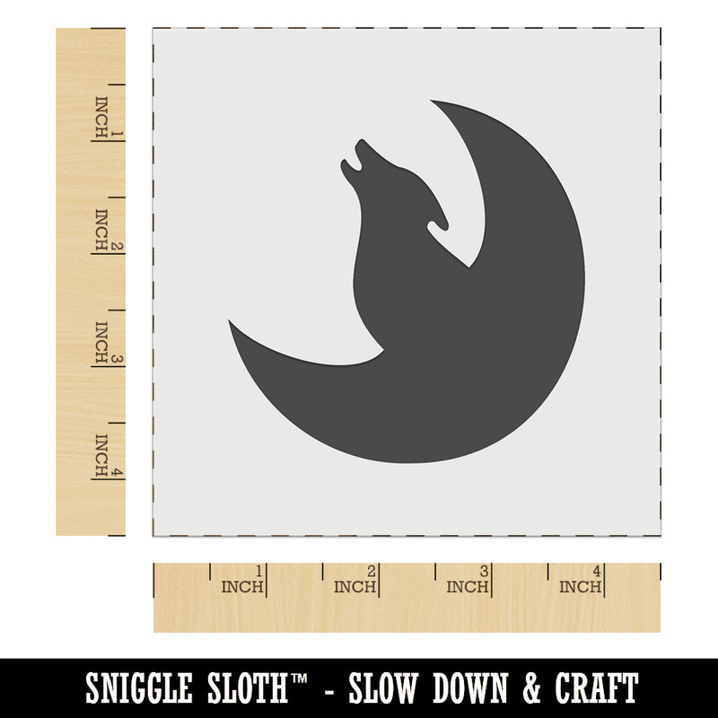 Wolf Howling with Moon Wall Cookie DIY Craft Reusable Stencil