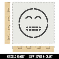 Grimace Face Sheepish Emoticon Wall Cookie DIY Craft Reusable Stencil