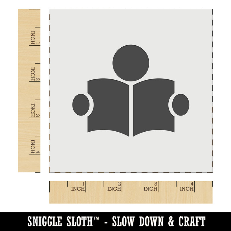 Reading Book Library Icon Wall Cookie DIY Craft Reusable Stencil