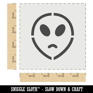 Sad Alien Emoticon Wall Cookie DIY Craft Reusable Stencil