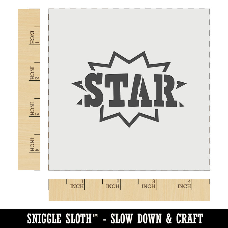 Star Burst Fun Text Teacher School Wall Cookie DIY Craft Reusable Stencil