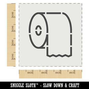 Toilet Paper Roll Icon Wall Cookie DIY Craft Reusable Stencil